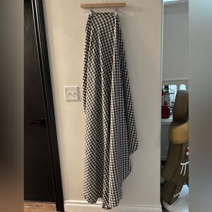 Black Plaid 65” Round Tablecloth